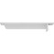 Ekena Millwork Heaton Hidden Support Steel Bracket w/ 10" Support Depth, Hammered White 3"W x 14"D x 2"H BKTM03X14X02HEHWH - alternate 3